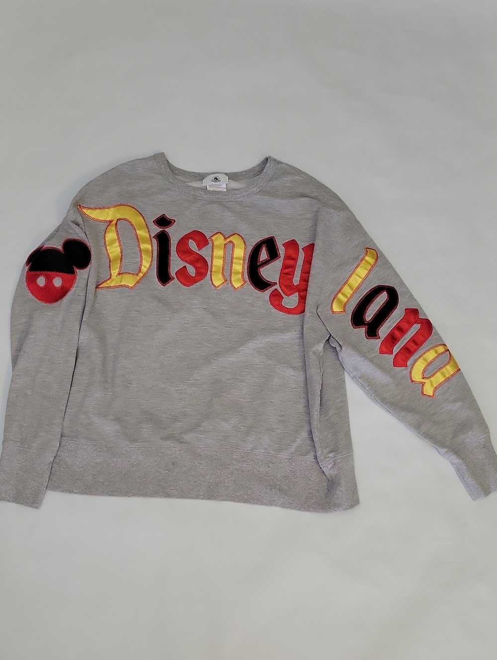 Disneyland Mickey Mouse Pullover Cropped Top for Women Gray Size L Disney Parks